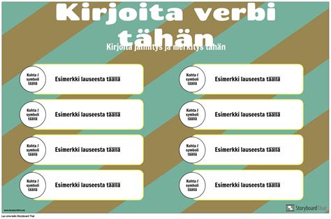 Verbikonjugaatio Lauseiden Kanssa Storyboard Por Fi Examples