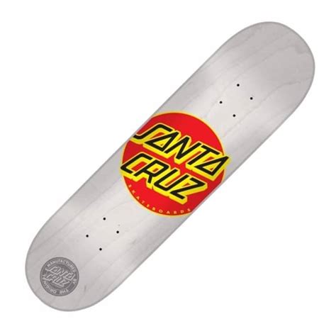 Santa Cruz Skateboards Classic Dot White Skateboard Deck 7 7