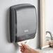 Lavex Translucent Black C Fold Multifold Paper Towel Dispenser