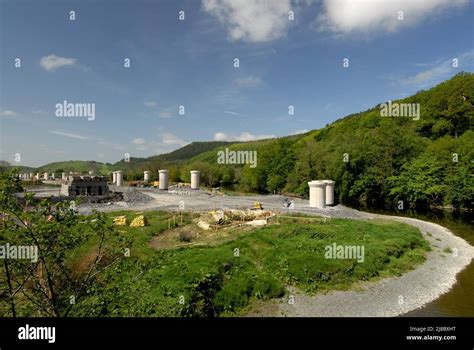 Construction Site On The Banks Of The Dovey Hi Res Stock Photography