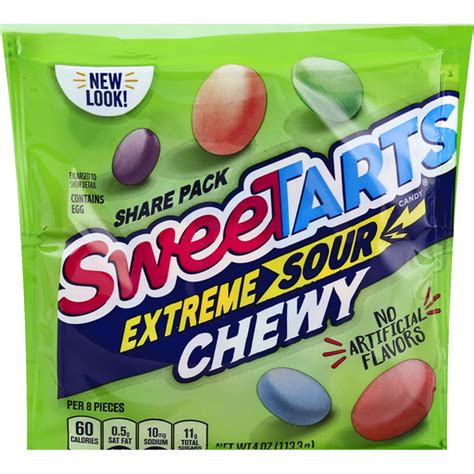 Sweet Tarts Candy, Extreme Sour, Chewy, Share Pack | Jelly Beans ...