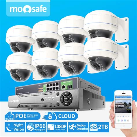 2MP 1920*1080P IR NightVision Dome Power Over Ethernet Security Camera ...