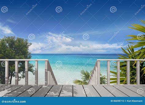 Balcony on a Beach stock image. Image of wind, sunny - 86698715