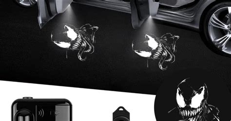 Wireless Universal Venom Car Door Projector Courtesy Lights No Tools