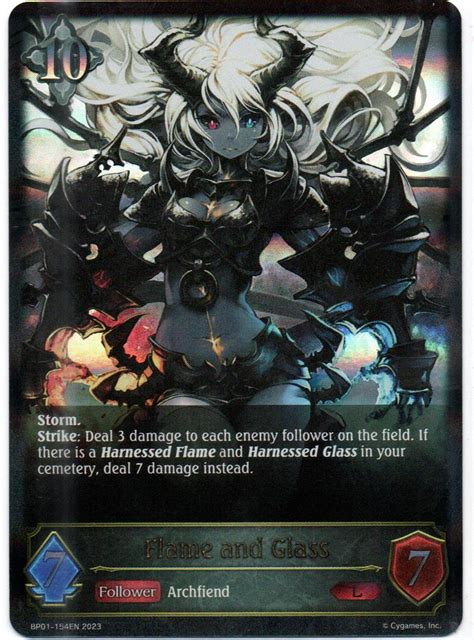 Flame And Glass Carta Shadowverse Rcshadow143 Legend