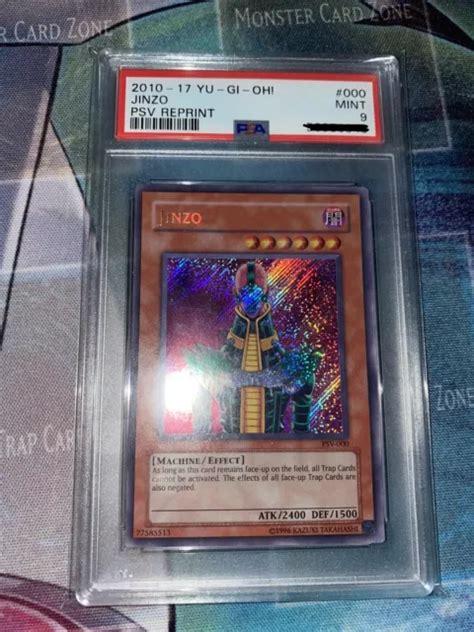 YU GI OH JINZO PSV 000 PSA9 MINT SECRET RARE 2010 OLDSCHOOL PHARAO S