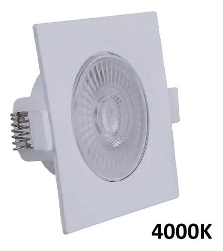 Spot Led Integrado Pp W K Bivolt Blanco Neutro Cuadrado