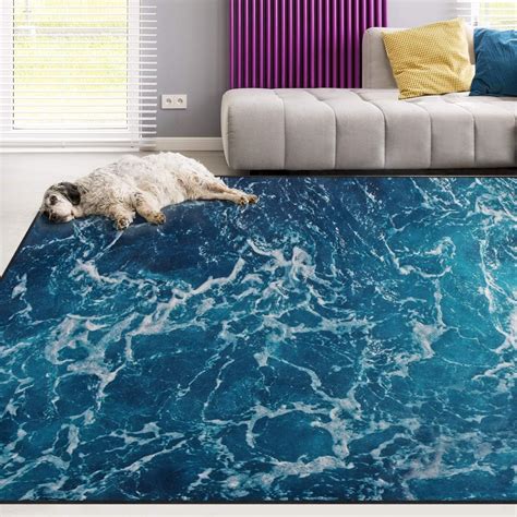 Amazon Naanle Ocean Beach Theme Area Rug 4 X6 Sea Waves