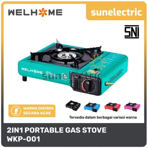 Jual Welhome Kompor Gas Portable Gas Stove Camping Piknik 2 In 1 Gas