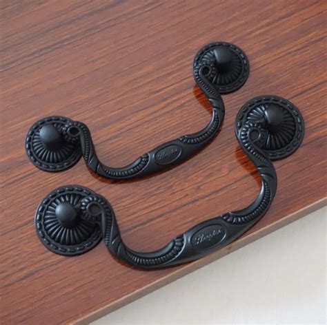 Black Bail Pulls Dresser Knobs Handles Drawer Pull Handles