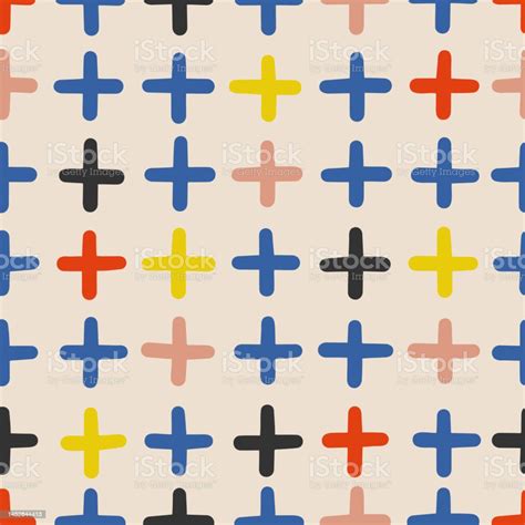 pluses seamless pattern stock illustration  image