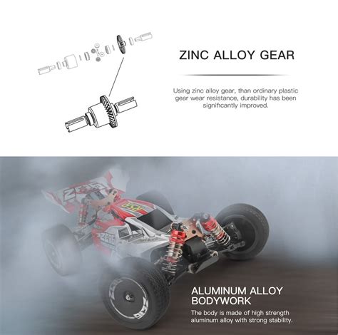 Wltoys 144001 Elektrikli Fırçalı Off Road Buggy RC Araba RTR Kırmızı