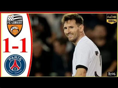 Psg Vs Lorient 1 1 Highlights All Goals 2021 HD YouTube