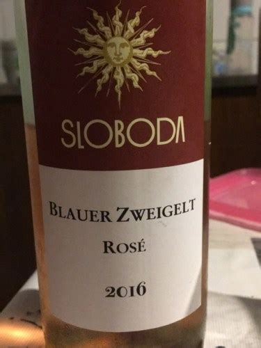 Sloboda Blauer Zweigelt Rosé Vivino US