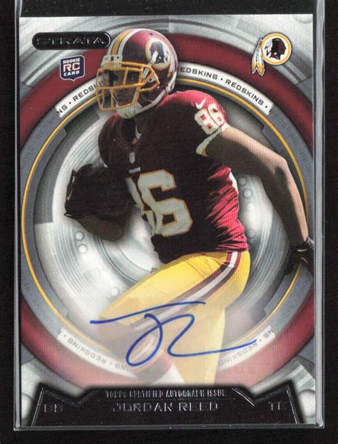 Jordan Reed 2013 Topps Strata Football Rookie Card RC Auto Autograph