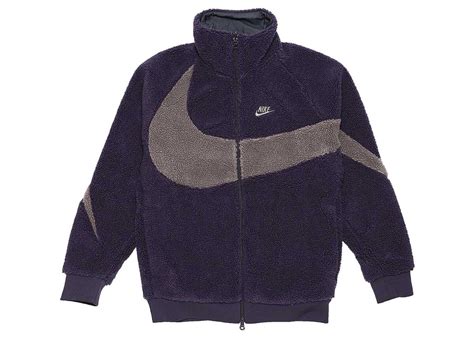 Nike Big Swoosh Reversible Boa Jacket Cave Purple Editorialist