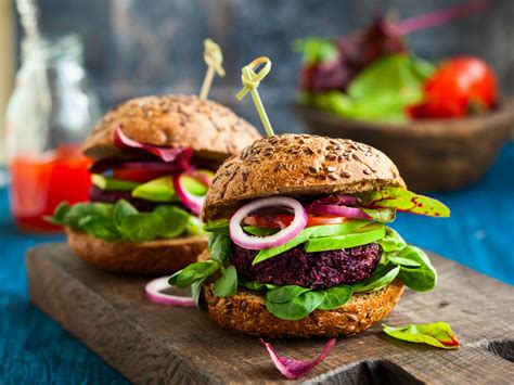 Vegan Black Bean Burger With Beets Quinoa Gluten Free