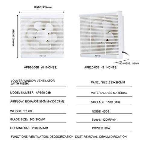 Exhaust Shutter Fan Inch Cfm Direction Reversible Strong