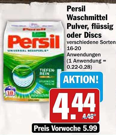 Persil Waschmittel Pulver Fl Ssig Oder Discs Angebot Bei Aez