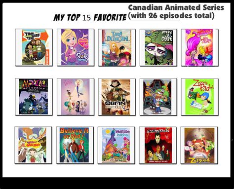 Top 15 Canadian Cartoons With 26 Episodes Total By Towers Of Obscure On