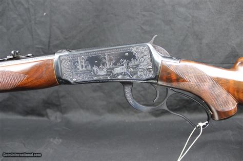 Engraved Lever Action Rifle