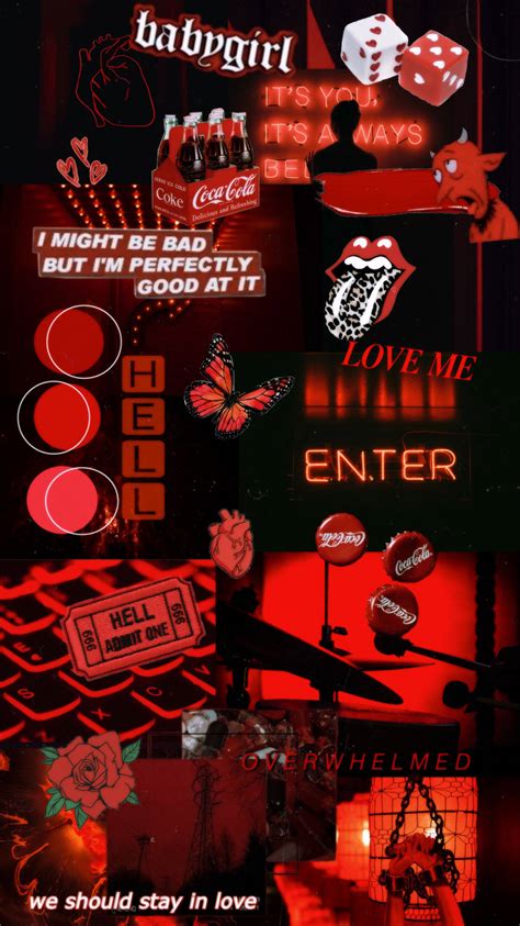 Download Baddie Aesthetic Compilation Red Theme Wallpaper | Wallpapers.com