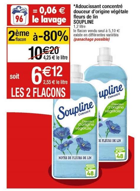 Promo Adoucissant Concentr Douceur D Origine V G Tale Fleurs De Lin