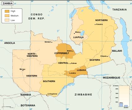 Zambia Economic Map EPS Illustrator Map Vector World Maps