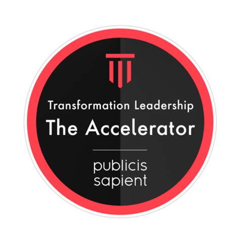 Publicis Sapient Transformation Leadership The Accelerator Credly