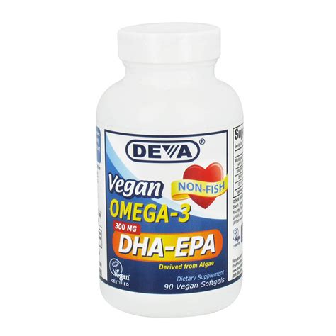 Deva Nutrition Vegan Omega 3 Dha Epa Derived From Algae 300 Mg