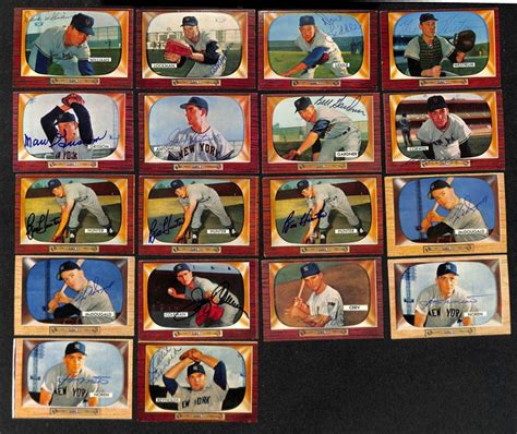 Lot Detail Lot Of Signed Bowman Yankees Ny Giants