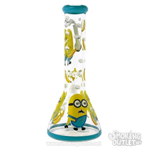 Smoking Outlet: Minion Bob and Minion Kevin Go Bananas Glow in the Dark Beaker Bong | Leafly