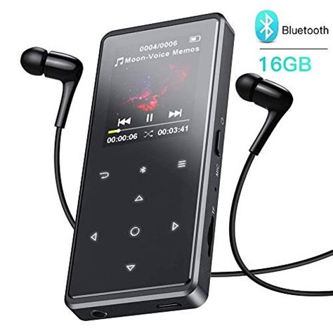 Reproductor MP3 AGPTEK 16GB Bluetooth Negro