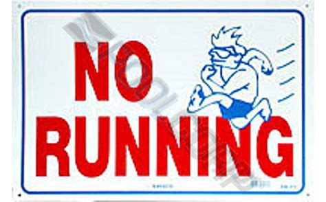 Pool360 12x18 No Running Sign