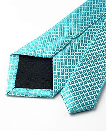 Secdtie Men S Classic Checks Dark Blue Grey Jacquard Woven Silk Tie