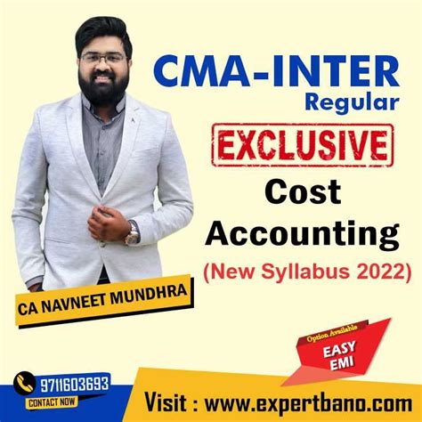 CMA Inter Group 1 Cost Accounting By CA Navneet Mundhra New Syllabus 2022