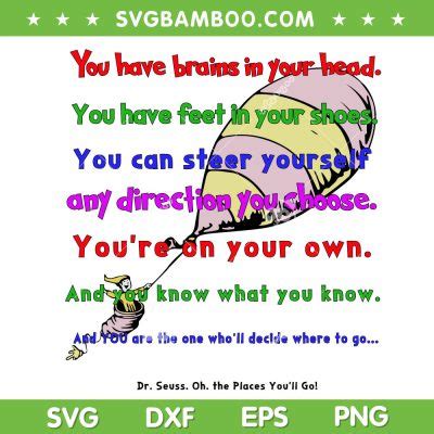 Dr Seuss Oh The Place You Ll Go Svg Png