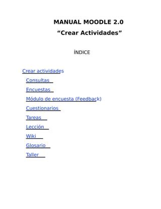 Crear Actividades En Moodle Pdf