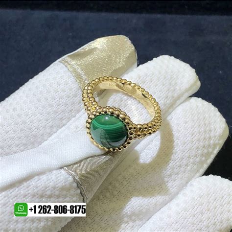 Van Cleef Arpels K Yellow Gold Malachite Perl E Couleurs Ring