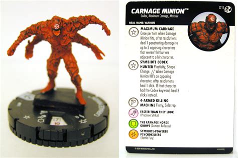 Heroclix 011 Carnage Minion Spider Man And Venom Absolute Carnage