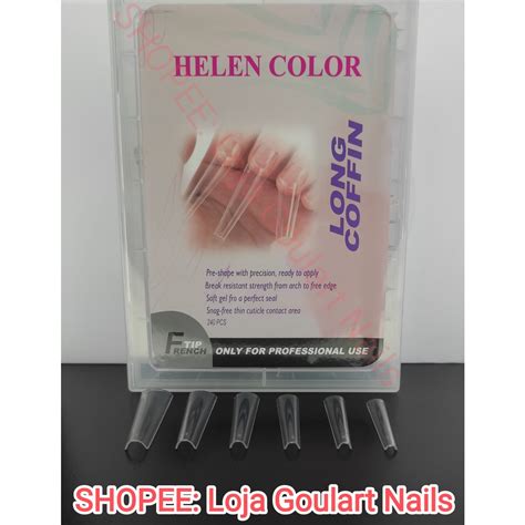 Unha Tips Sorriso Curvatura C Extra Longa Helen Color Manicure