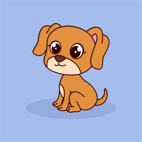 cute baby dog cartoon character 7960277 Vector Art at Vecteezy