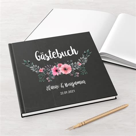 Libro De Visitas Boda Personalizado Con Nombre Y Fecha Con Preguntas O