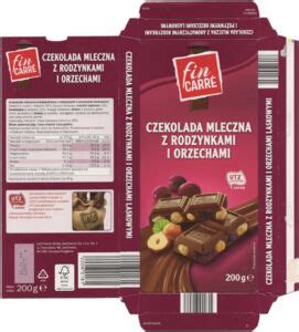 Chocolate Wrapper Fin Carr Czekolada Mleczna Z Rodzynkami I Orzechami