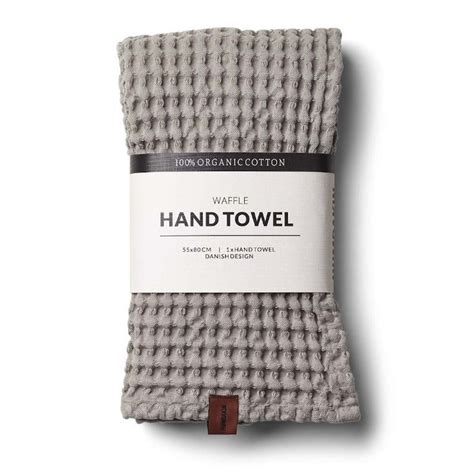 Humdakin Waffle Hand Towel Stone Hurtig levering køb her Hand