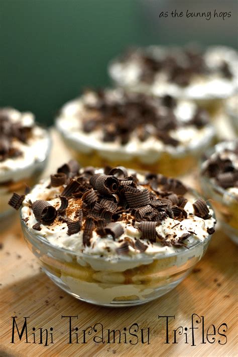 Mini Tiramisu Trifle Desserts - As The Bunny Hops®