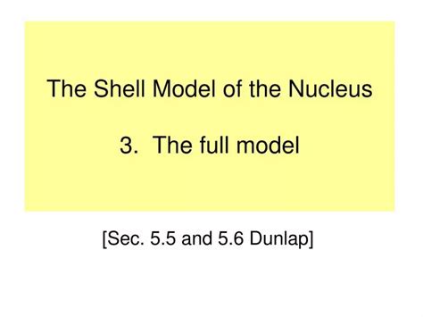 Ppt The Shell Model Of The Nucleus 3 The Full Model Powerpoint