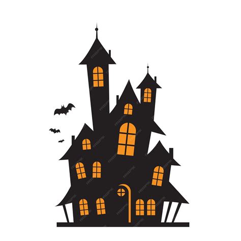 Premium Vector Halloween Haunted House Vector Illustration