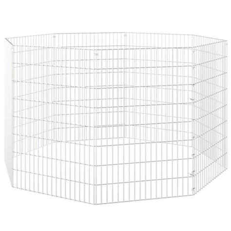 ZERODIS Cage à lapin 8 panneaux 54x80 cm Fer galvanisé HB058 Cdiscount