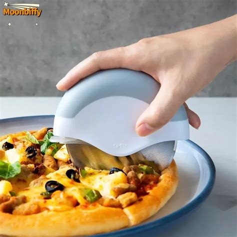 Pizza Cutter Rocker Blade Wheel Pastry Slicer Sharp Big Knife Kitchen